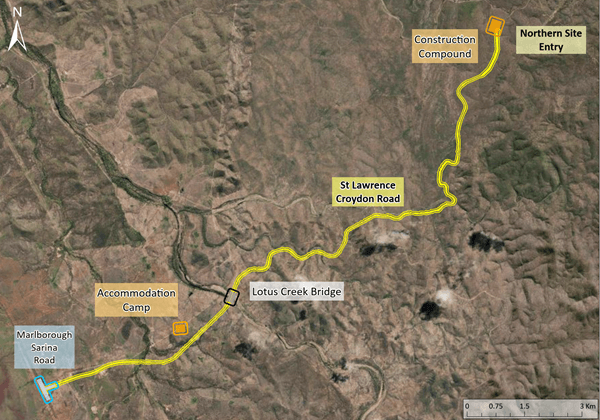 Road and intersection upgrades, St Lawrence Croydon Road