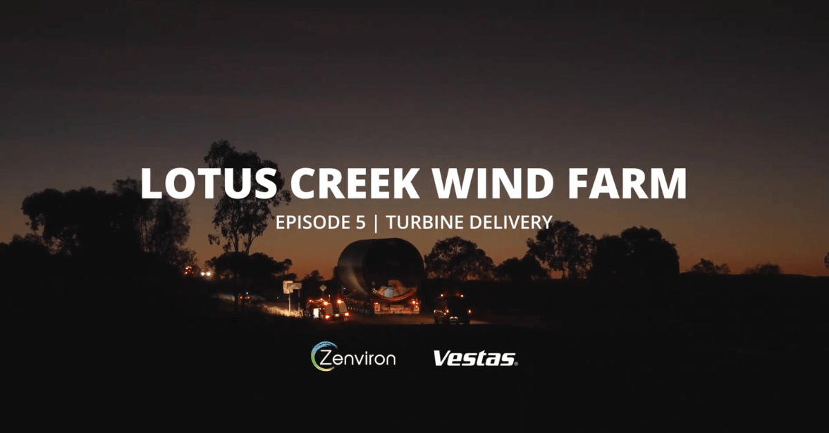Episode 5 – Turbine deliveries Lotus Creek Wind Farm
